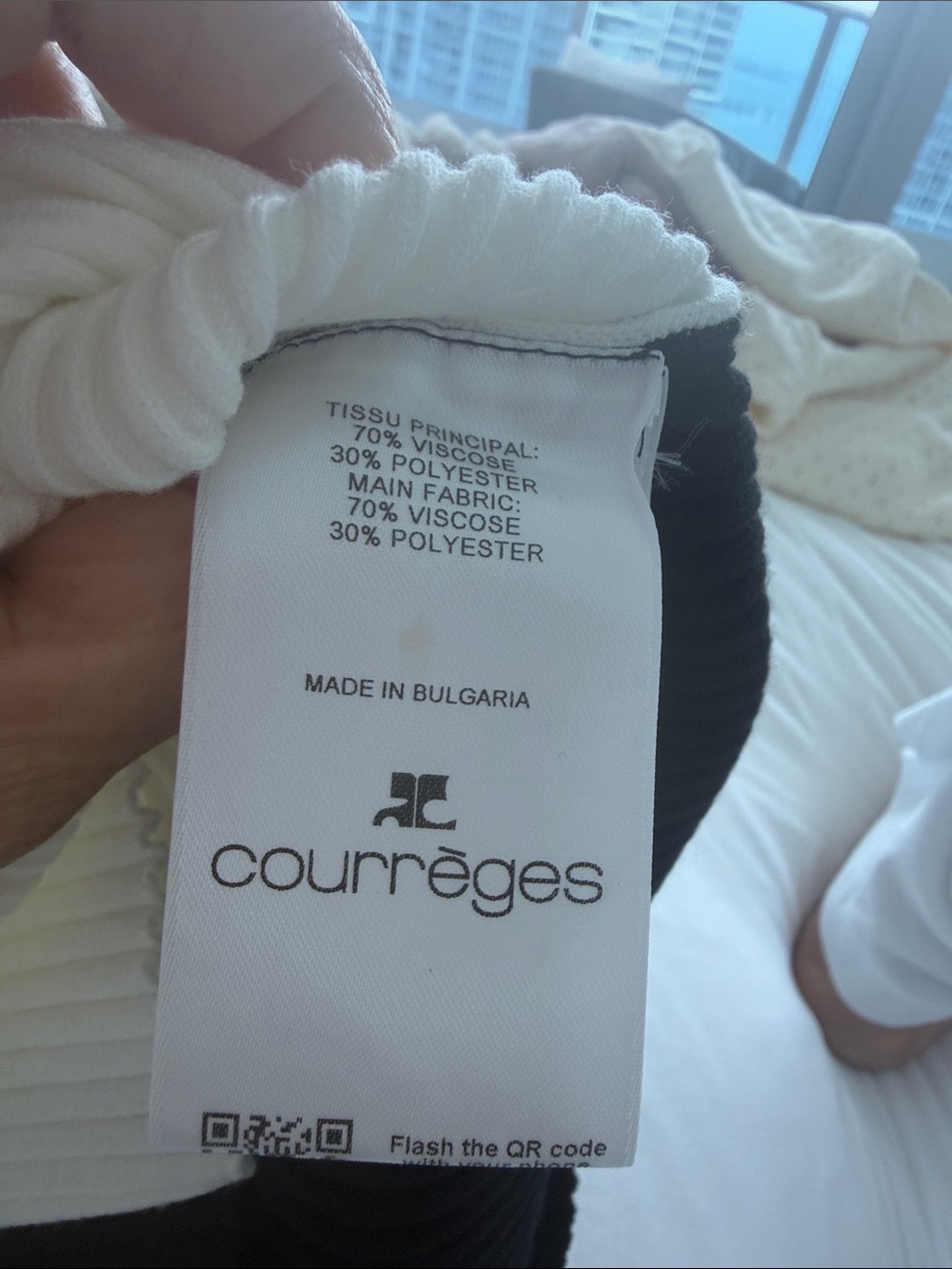 Courreges Cowl Neck sleeveless sweater - White & Black - Picture 7 of 10